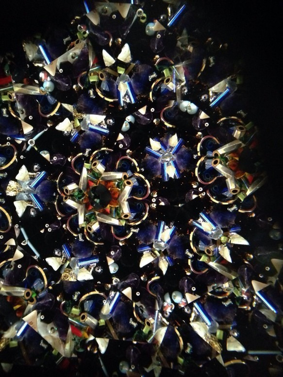 カレイドスコープ/オイル万華鏡(藍ドット) 03010 4枚目の画像