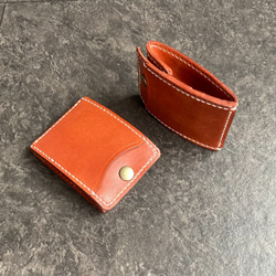 [Ⅱ/紅棕色]卡片零錢包II CC-05 零錢包 鞣革零錢包 第3張的照片