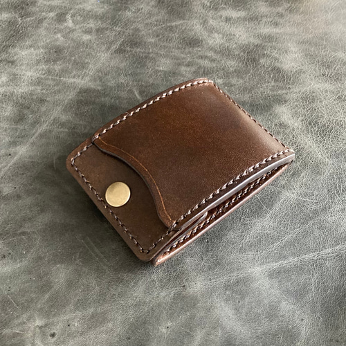 Ⅱ・生成り】巾7cm カードとコインの財布Ⅱ CC-10 カードコインケース