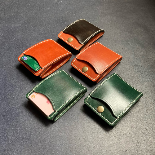 Ⅱ・生成り】巾7cm カードとコインの財布Ⅱ CC-10 カードコインケース