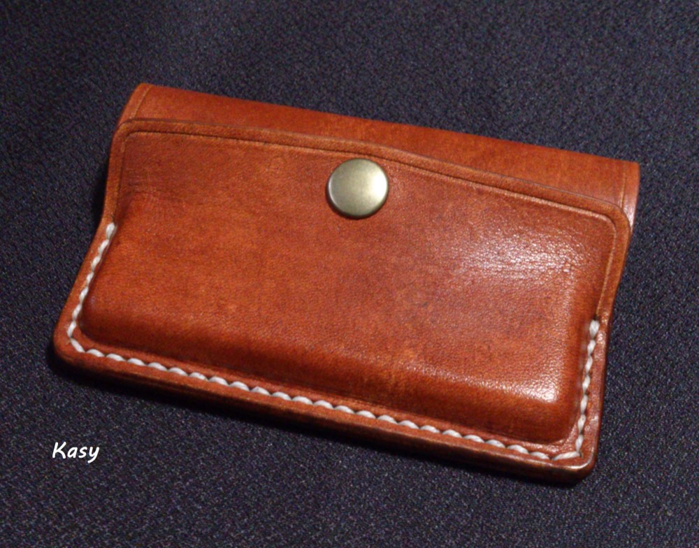 【40枚仕様/赤茶】大きな口の名刺入れ NC-15 カードケース ヌメ革 4,756円