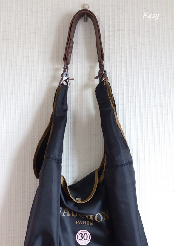 100g SHOULDER STRAP・バッグを肩掛けに ・振り分け荷物・牛革の持ち手 ベルト SS-01 5枚目の画像