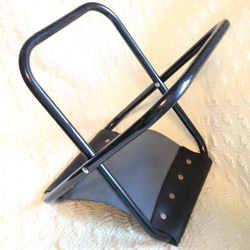 Nume地板革展示緊湊型椅子C-02皮革椅子黑色 第3張的照片
