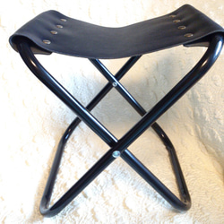 Nume地板革展示緊湊型椅子C-02皮革椅子黑色 第5張的照片
