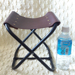 緊湊型椅C-03皮椅茶Nume地板革顯示器 第3張的照片