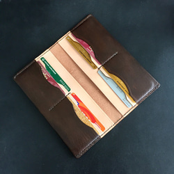 [Dyed &amp; Generated] Thin Simple Long Wallet Long Wallet LWP8- 第5張的照片