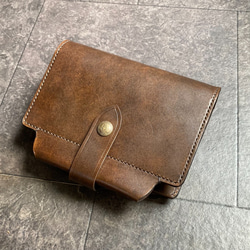 【聖經/深棕】圓柱形筆筒系統筆記本SNBH-002dbn Nume leather leather notebook noteb 第15張的照片