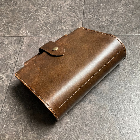 【聖經/深棕】圓柱形筆筒系統筆記本SNBH-002dbn Nume leather leather notebook noteb 第17張的照片