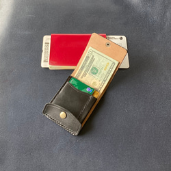 海外旅行用 [右開口卡袋 2 染色] 薄型簡易鈔票剪刀 MC-11c2 小鈔票夾 第1張的照片