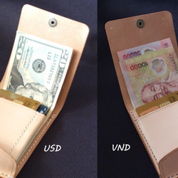 海外旅行用 [右開口卡袋 2 染色] 薄型簡易鈔票剪刀 MC-11c2 小鈔票夾 第9張的照片