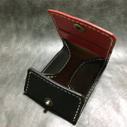 [Ⅱ・紅/黑]卡片和零錢包Ⅱ CC-06-2 零錢包 Nume Leather RED &amp; BLACK Leather 第3張的照片