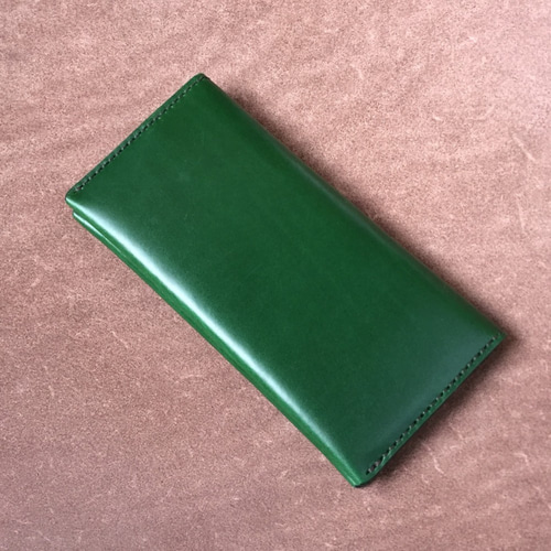 【美品】UABONI グリーンレザー長財布 アリゲーター・ファスナー長財布 EU製 UABONI ユアボニ 希少