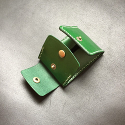 【ﾌﾟﾙｱｯﾌﾟﾚｻﾞｰ ｸﾞﾘｰﾝ】巾７cm カードとコインの財布Ⅲ CC-12pgn コインケース 小銭入 5枚目の画像