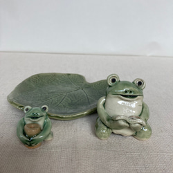 陶器　親子カエルのお香立て(2) 5枚目の画像