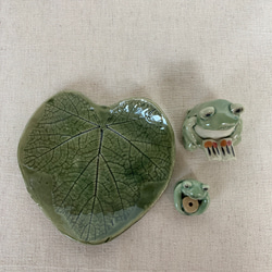 陶器　親子カエルのお香立て(2) 6枚目の画像