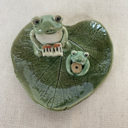 陶器　親子カエルのお香立て(2) 7枚目の画像