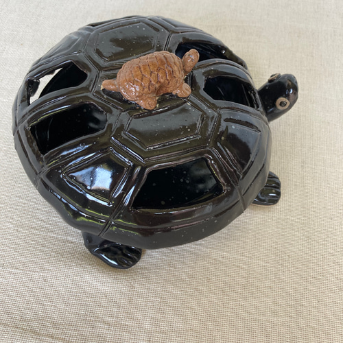 亀の親子陶器手作り