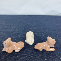 陶製　仔犬の兄弟３匹セット 9枚目の画像