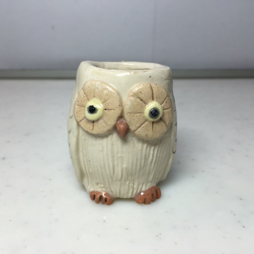 ふくろう作家一点物の幸せを呼ぶふくろう陶芸