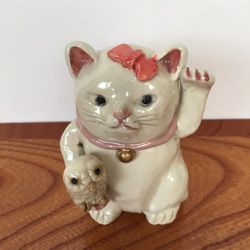 陶器 招き猫(2) 1枚目の画像