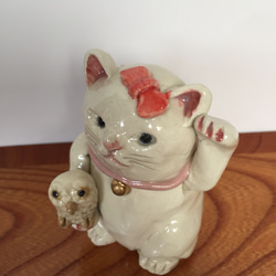 陶器 招き猫(2) 4枚目の画像