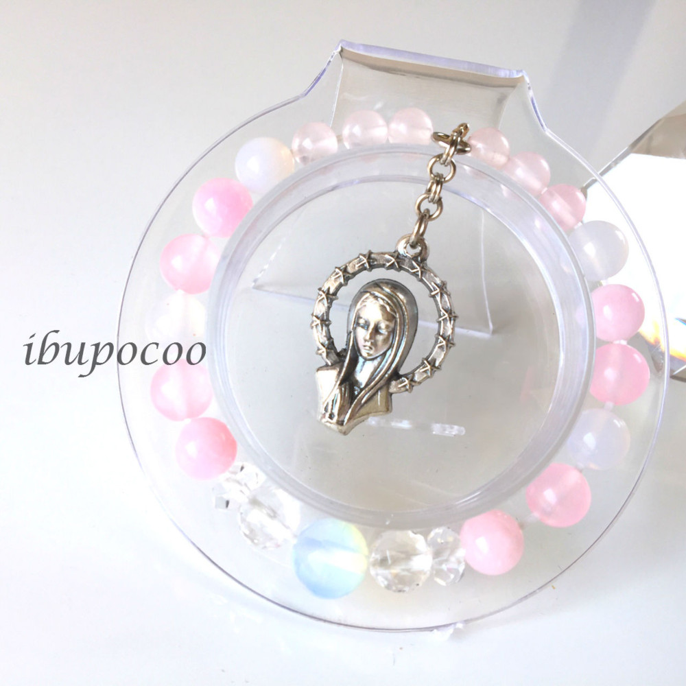 マリア様に愛されて 　*オパール、カルセドニー、ホワイトオニギス、ローズクォーツ*