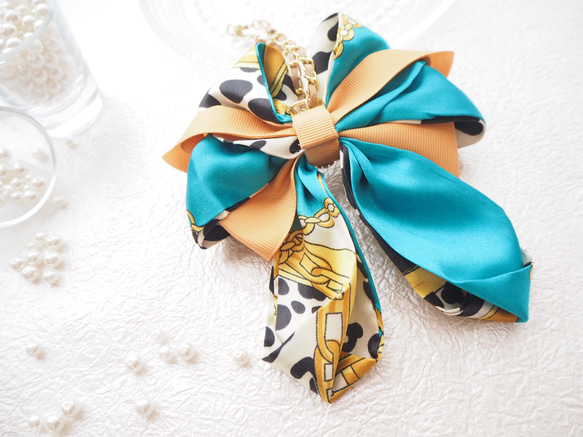 プレゼントに♡今年流行りのスカーフを使ったチャーム‼︎ フラールby felice ribbon 5枚目の画像