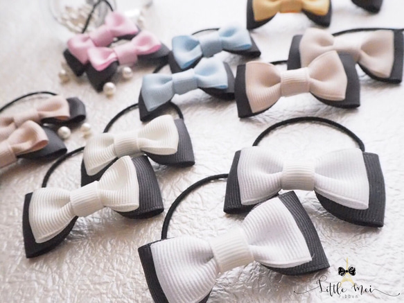 親子お揃い♡simple トリプルリボンのヘアゴム　普段使い・フォーマル 親子お揃い♡simple トリプルリボンのヘアゴム 普段使い・フォーマル