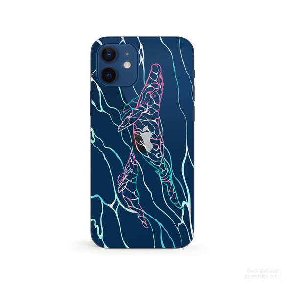 Under the Sea, Whale  クリアソフト ケース iPhone15, 15 Pro, Max対応 1枚目の画像