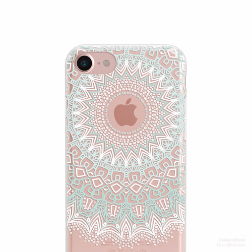 Mandala Pink クリアソフト ケース スマホケース・カバー