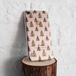 Pine Trees & The Hidding Snowman クリアソフト ケース iPhone13 対応 2枚目の画像