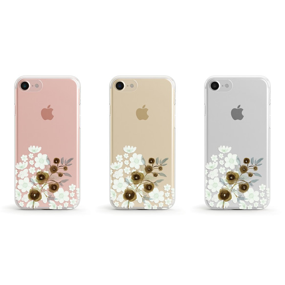 Floral Poem クリアソフト ケース iPhone15, 15 Pro, Max 対応 2枚目の画像