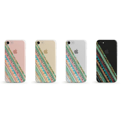 Hand Illustrated Tribal Pattern クリアソフト ケース iPhone15, Pro 対応 2枚目の画像