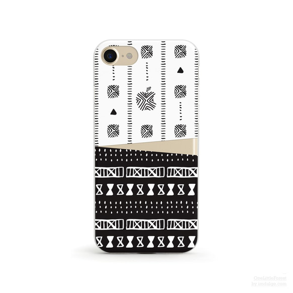 African Mudcloth Pattern Duo, III クリアソフト ケース iPhone13 対応 4枚目の画像