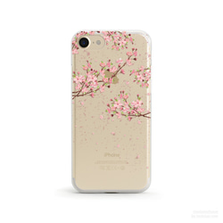 Cherry Blossom クリアソフト ケース iPhone15, 15 Pro, Max 対応 5枚目の画像
