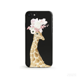 Am I pretty, Giraffe クリアソフト ケース iPhone15, 15 Pro, Max 対応 1枚目の画像
