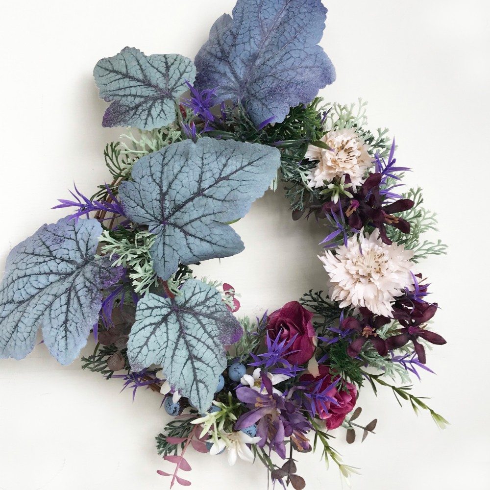 シックな色合い秋色リース auwr-01  ● 送料無料