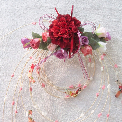 お正月飾り しめ縄リース 正月飾り リースしめ縄 お楽しみ○紅白椿しめ縄飾り○お正月飾り