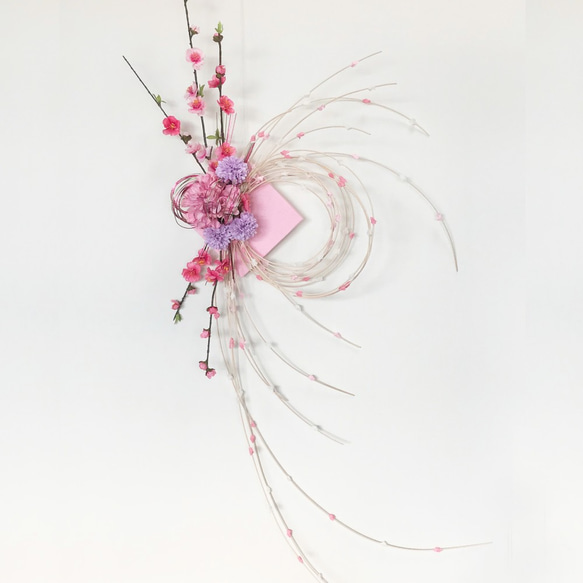 おひな飾り桃の花リース　ohina-01 2枚目の画像