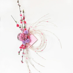 おひな飾り桃の花リース　ohina-01 3枚目の画像