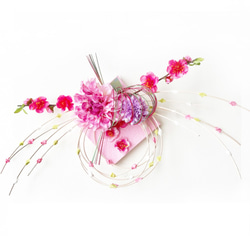 おひな飾り桃の花リース　ohina-03 4枚目の画像