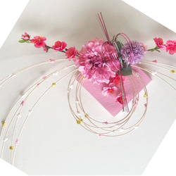 おひな飾り桃の花リース　ohina-03 3枚目の画像
