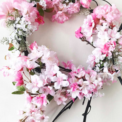 盛開的櫻花花環 直徑33cm 春意盎然裝飾 CHE-02 第2張的照片