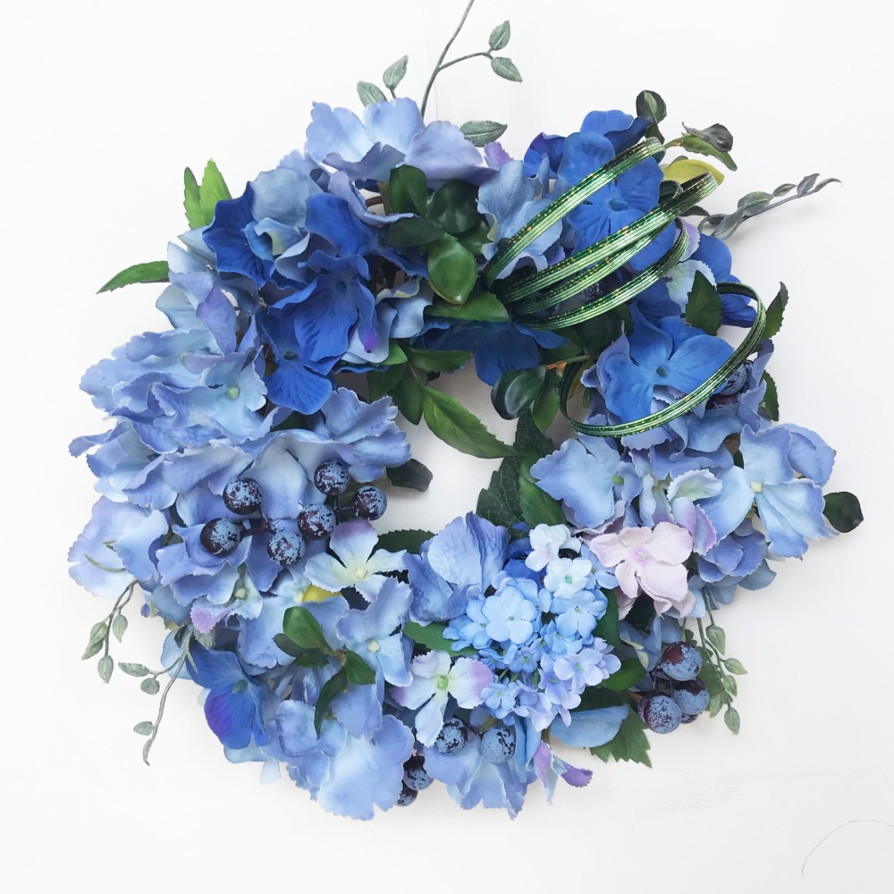 紫陽花 ボリュームある アレンジメントリース  fwhd-03
