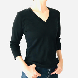 【3/4袖適用】 成人版V領T卹，造型獨特 【有多種尺寸和顏色可選】 第1張的照片