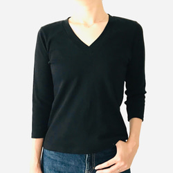 【3/4袖適用】 成人版V領T卹，造型獨特 【有多種尺寸和顏色可選】 第2張的照片