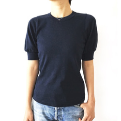 【くくちゃん様 専用】日本製オーガニックコットン 形にこだわった 大人のギャザー袖Tシャツ【サイズ・色展開有り】 3枚目の画像