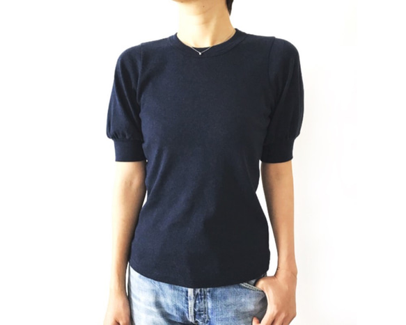 【くくちゃん様 専用】日本製オーガニックコットン 形にこだわった 大人のギャザー袖Tシャツ【サイズ・色展開有り】 3枚目の画像