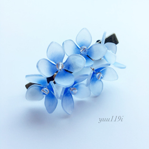 紫陽花のヘアクリップ＊ ヘアクリップ・バナナクリップ yuu119i 通販  