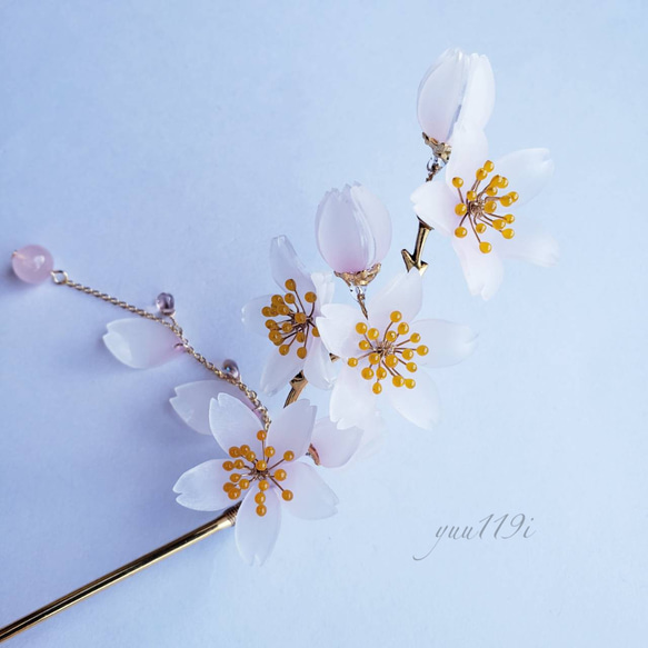＊枝に咲く桜の簪＊かんざし 2枚目の画像